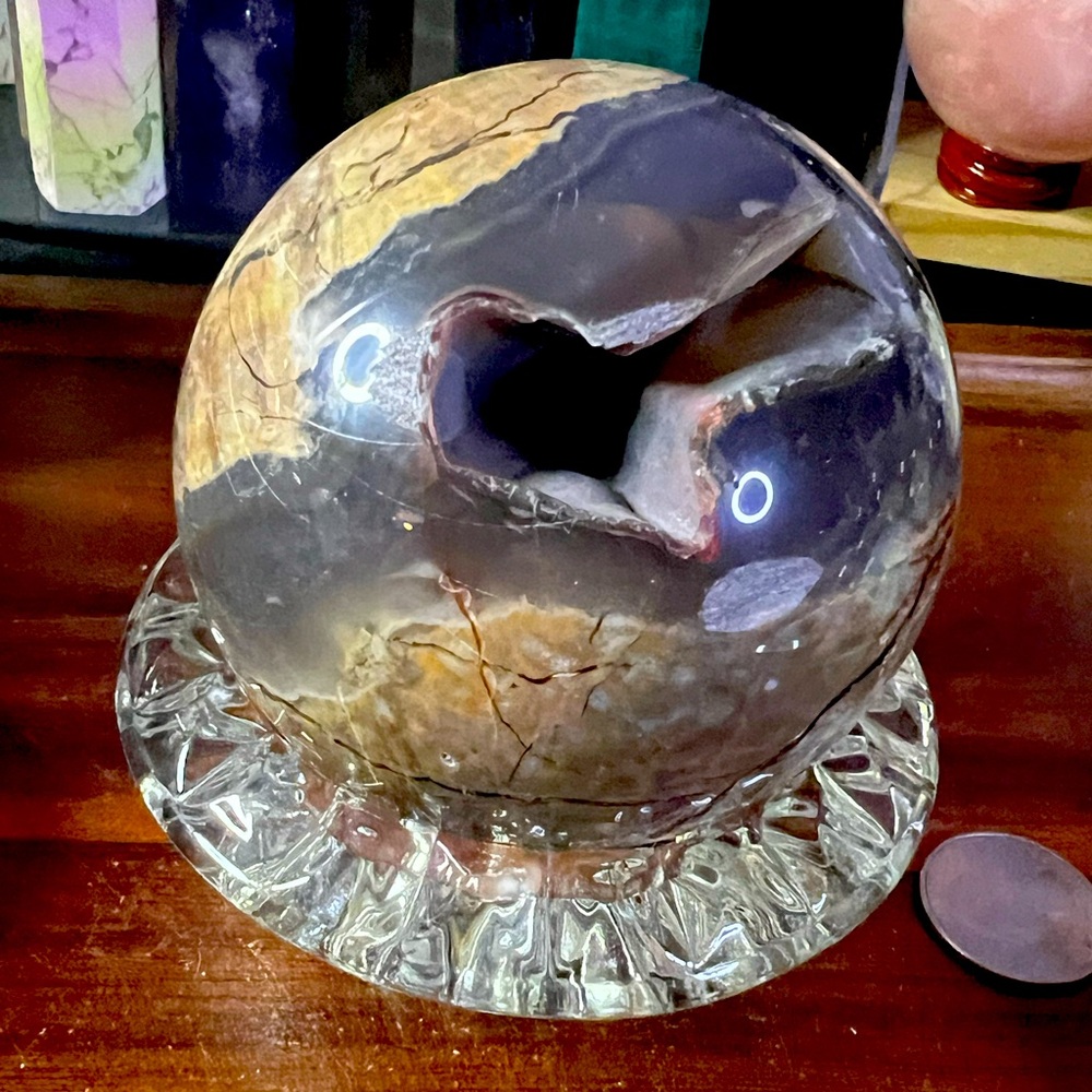 Volcanic Agate Sphere 1.4lb